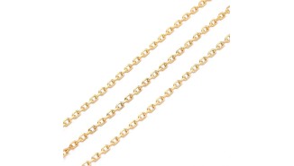 chaîne maille forçat acier 18k
