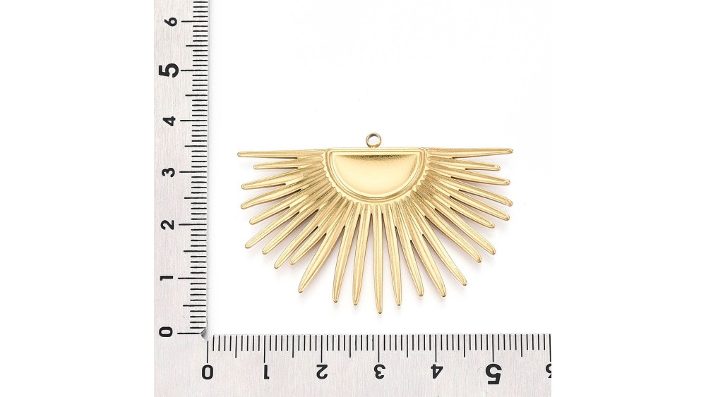 pendentif soleil acier