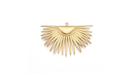 copy of pendentif médaillon support pour cabochon 4mm acier inoxudable plaqué or