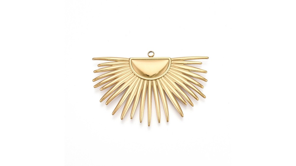 copy of pendentif médaillon support pour cabochon 4mm acier inoxudable plaqué or
