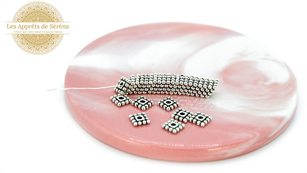 perles intercalaire carré