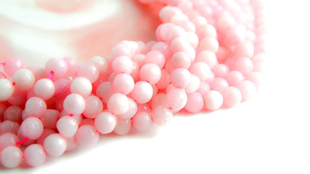 perle jade rose 8mm