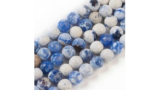 perle agate bleu