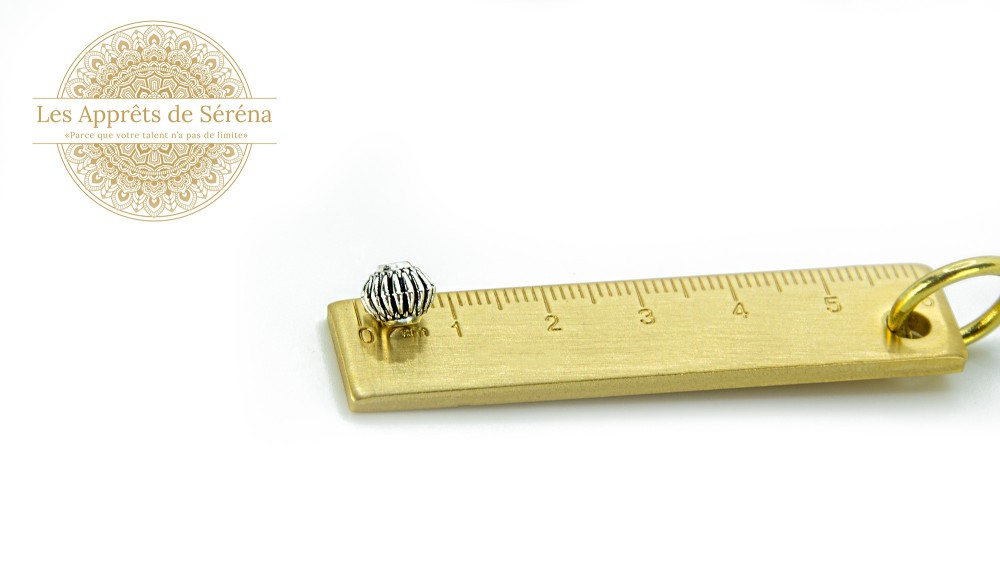 perles argent 8mm lanterne
