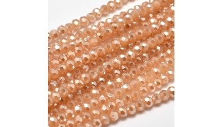 perle beige à facettes 4mm