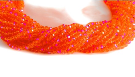 perle à facettes orange