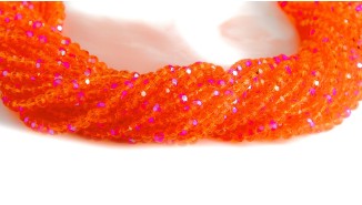 perle à facettes orange
