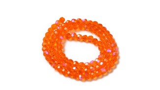 perle à facettes orange 4mm
