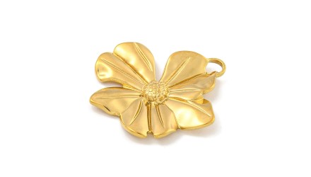 copy of Pendentif fleur Dalhia en acier inoxydable plaqué or 18k