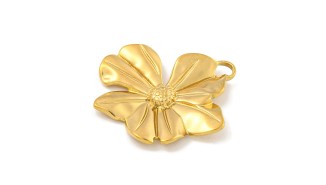 copy of Pendentif fleur Dalhia en acier inoxydable plaqué or 18k