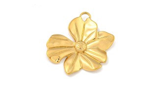 copy of Pendentif fleur Dalhia en acier inoxydable plaqué or 18k