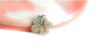 copy of Pendentif feuille en acier inoxydable plaqué or 18k