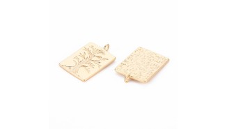 copy of Pendentif fleur Dalhia en acier inoxydable plaqué or 18k
