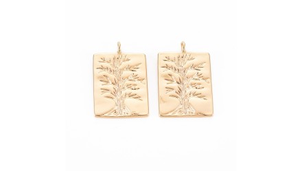 copy of Pendentif fleur Dalhia en acier inoxydable plaqué or 18k