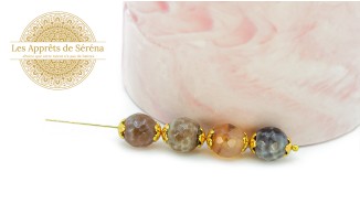 copy of Perles à facettes 10mm agate naturelle teintée bleue
