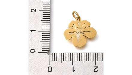 copy of Pendentif feuille en acier inoxydable plaqué or 18k