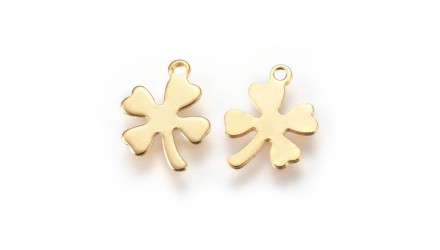 pendentif trèfle acier