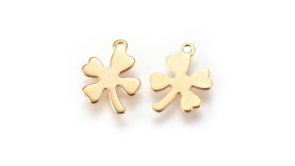 pendentif trèfle acier