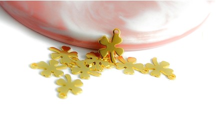 copy of Pendentif trèfle en acier inoxydable or X2