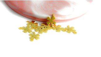 pendentif trèfle or