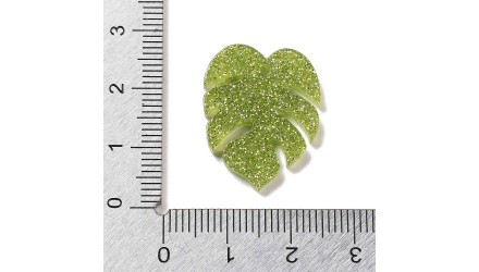 pendentif feuille de ginkgo verte