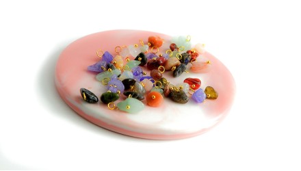 copy of Petits pendentifs x 10 en pierre naturelle 8mm lapis etc