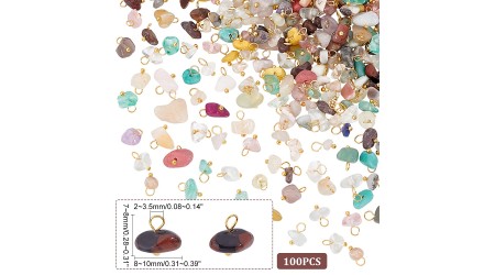 copy of Petits pendentifs x 10 en pierre naturelle 8mm lapis etc