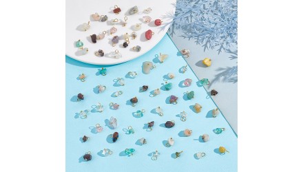 copy of Petits pendentifs x 10 en pierre naturelle 8mm lapis etc
