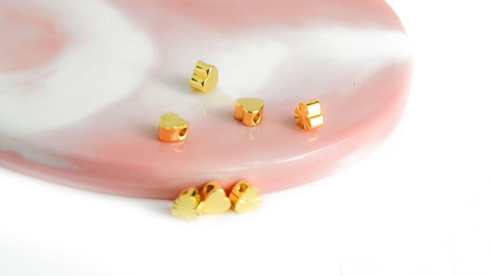copy of Perle toupie 6mm en laiton plaqué or 18k