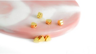 copy of Perle toupie 6mm en laiton plaqué or 18k
