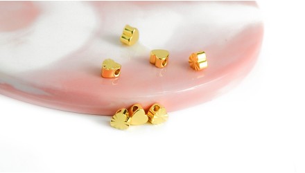 copy of Perle toupie 6mm en laiton plaqué or 18k
