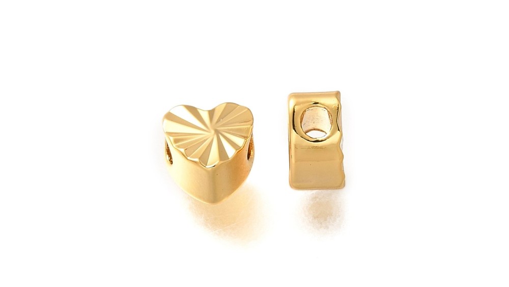 copy of Perle toupie 6mm en laiton plaqué or 18k