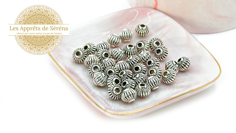 copy of Perles Bouddha 11mm en zamak argent
