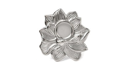 copy of Support bague 10x8mm feuille de ginko acier inoxydable plaqué or 18k