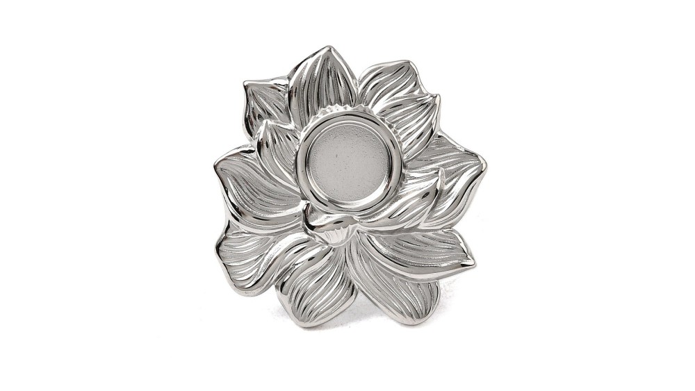 bague lotus argent