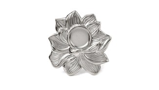 bague lotus argent