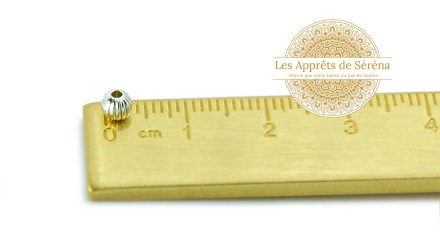 perles lanterne 4mm argent