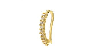 copy of Crochet d'oreille en laiton ouvragé plaqué or 18k