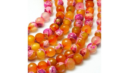 perle agate de feu 8mm