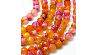 perle agate de feu 8mm