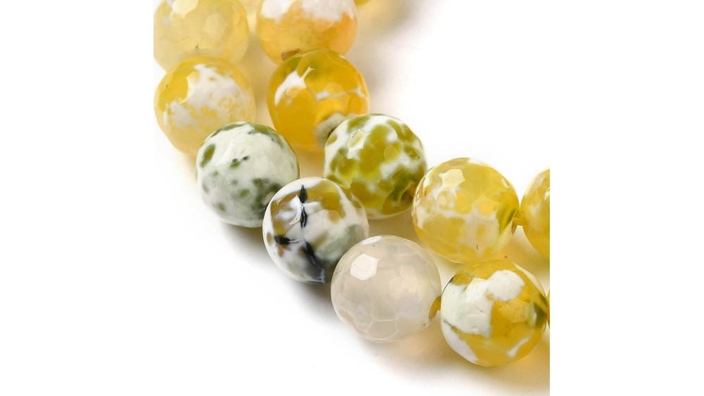 perle agate de feu 8mm