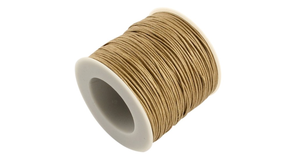 cordon coton ciré beige