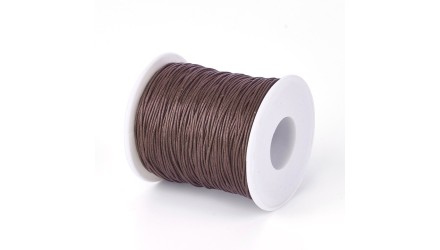 cordon coton ciré marron