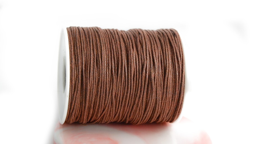 copy of Cordon en coton ciré 1mm noir