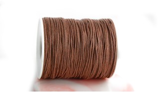cordon coton ciré marron