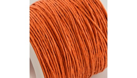 cordon coton ciré orange