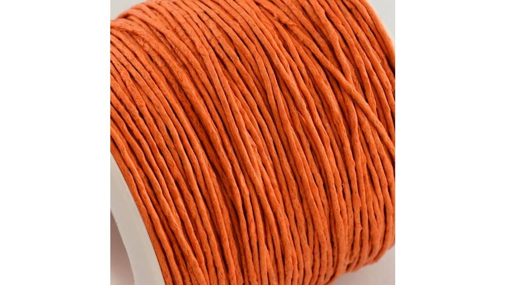 cordon coton ciré orange