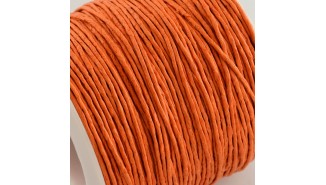 cordon coton ciré orange