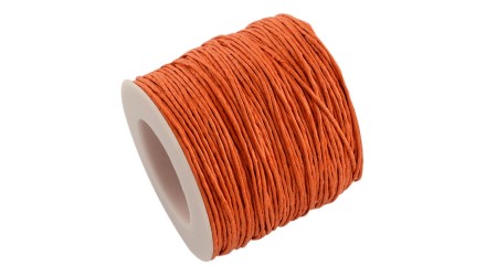 cordon coton ciré orange