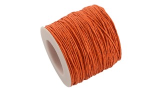 cordon coton ciré orange